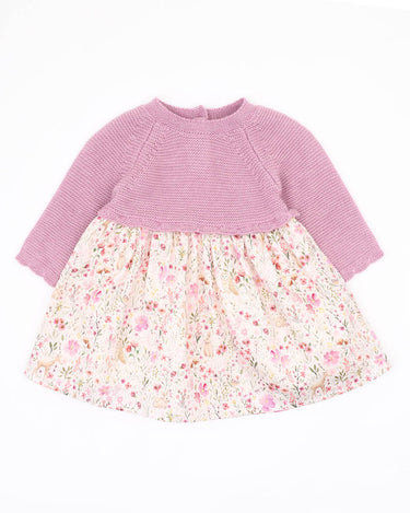 Bebe - Flossy Knitted Bodice Dress